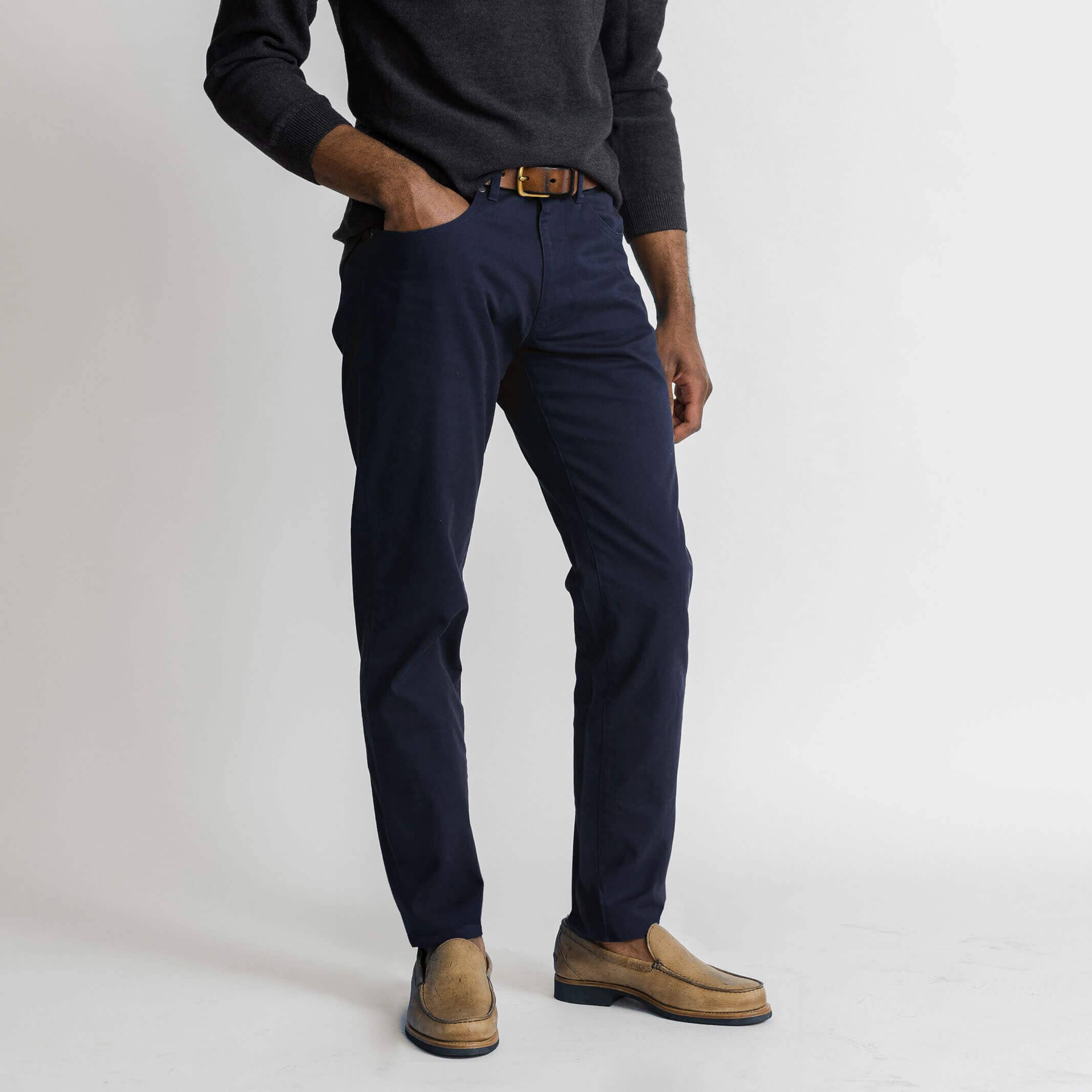The Navy Franklin 5 Pocket Custom Pant Custom Pant- Ledbury