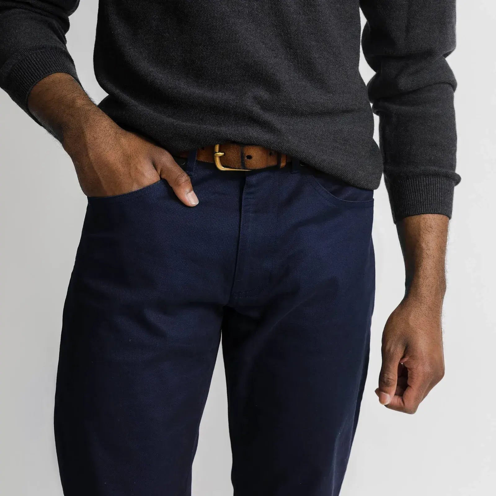 The Navy Franklin 5 Pocket Custom Pant Custom Pant- Ledbury