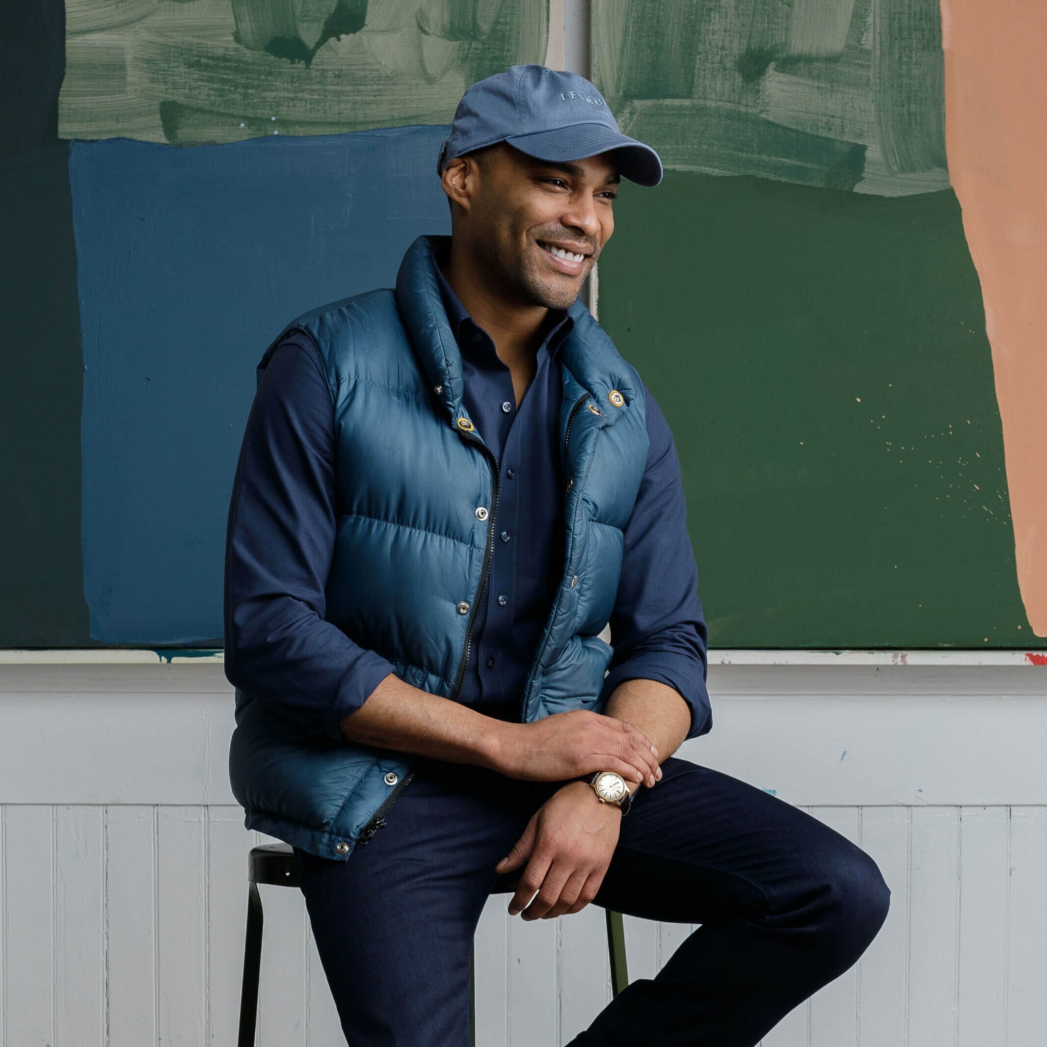 The Navy Mayfield Oxford Custom Shirt Custom Dress Shirt- Ledbury