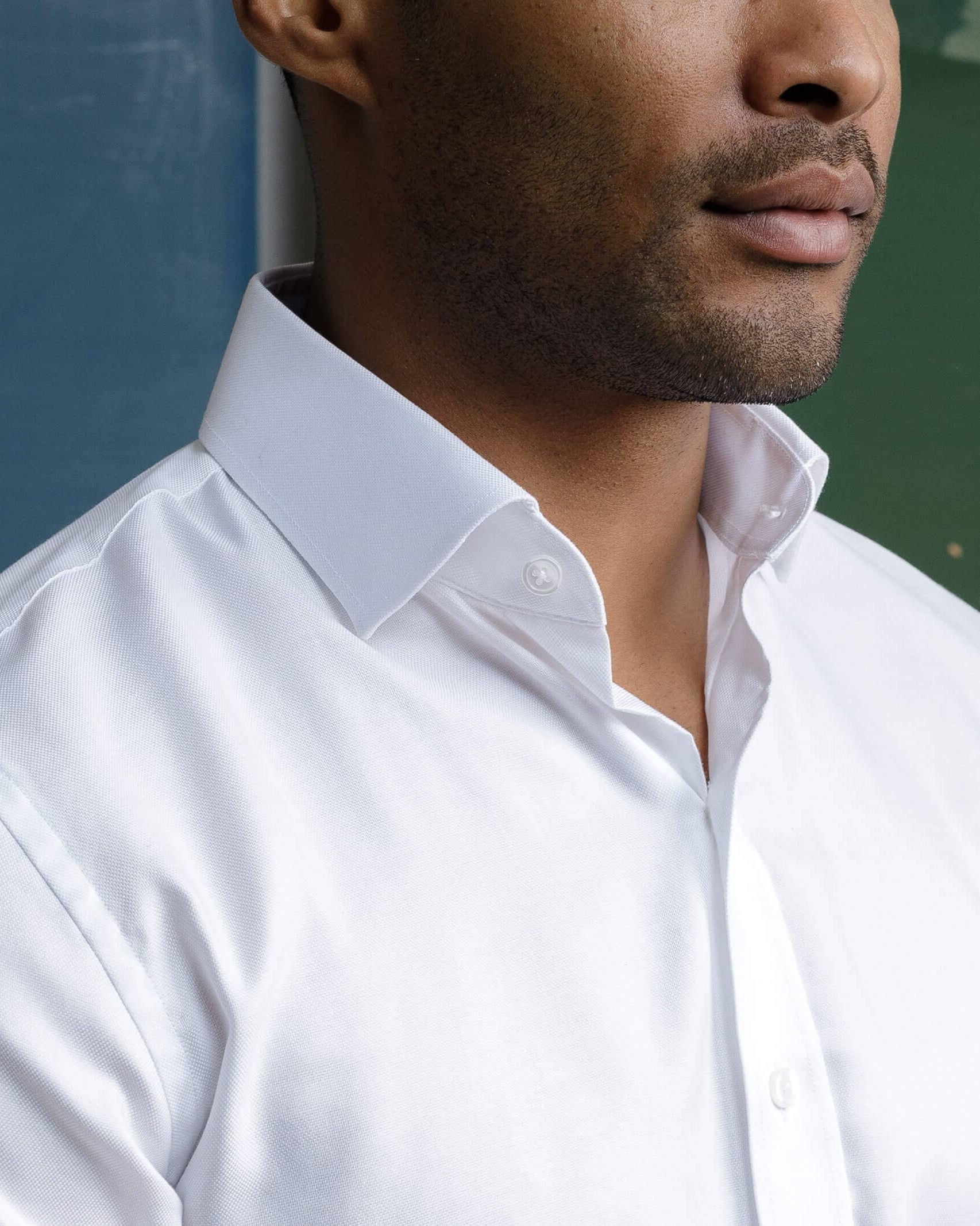 The White George Royal Oxford Custom Shirt Custom Dress Shirt- Ledbury
