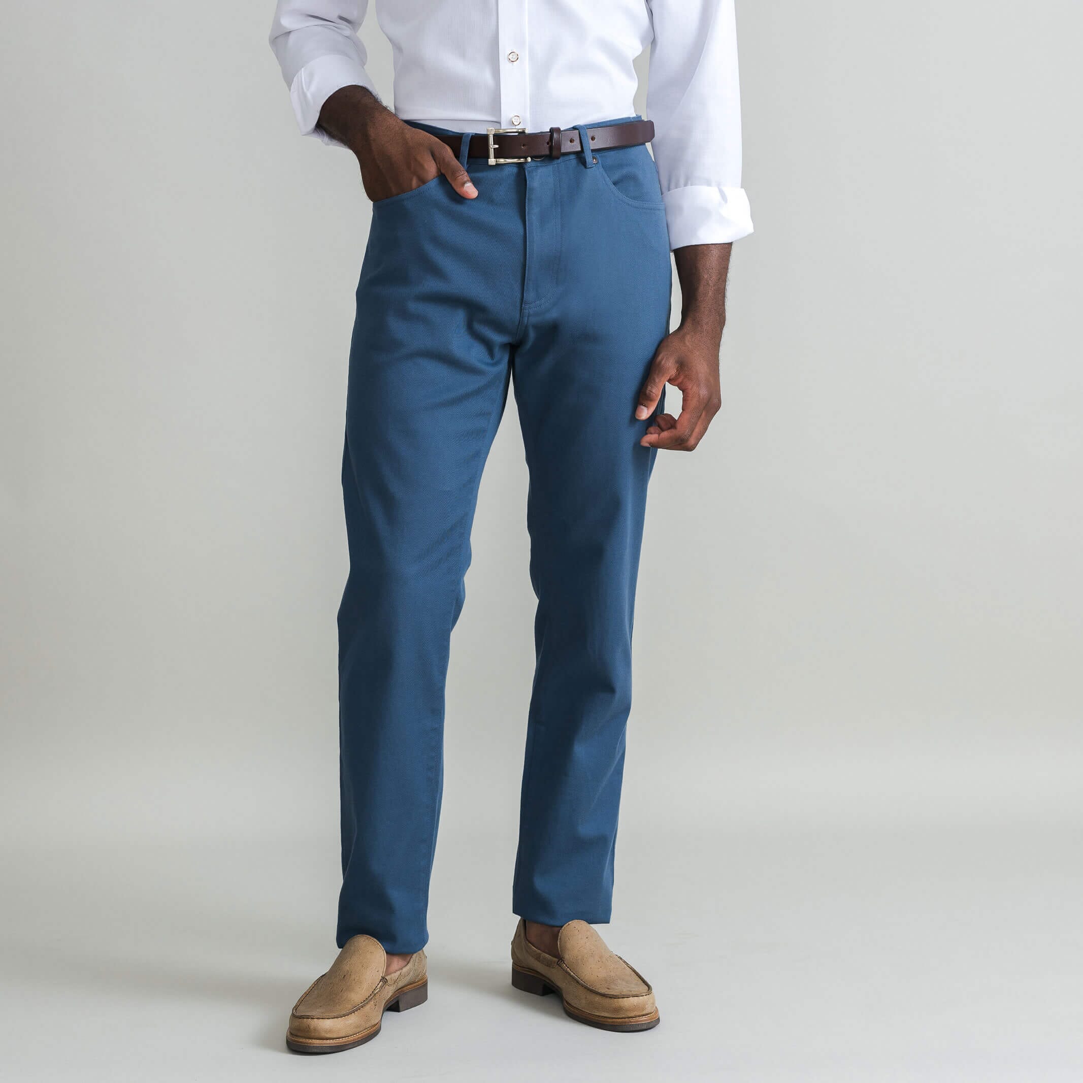The Admiral Stretch Twill Franklin 5 Pocket Custom Pant Custom Pant- Ledbury