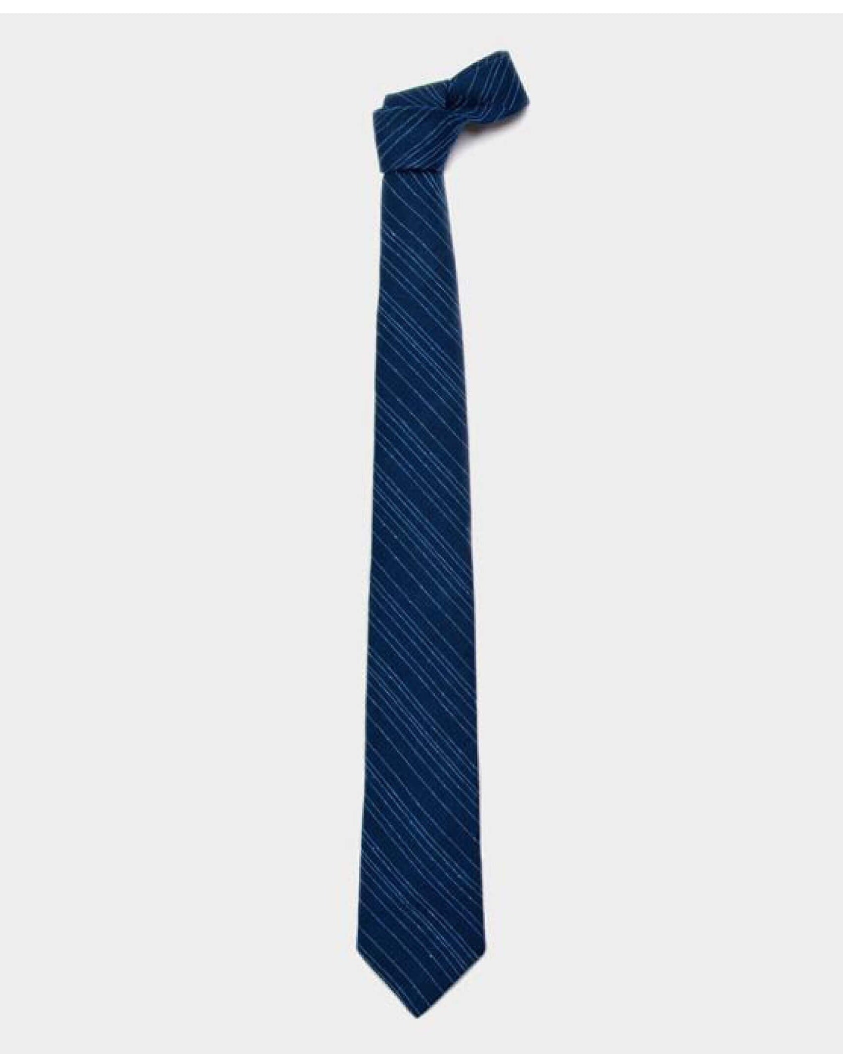The Blue Carlton Stripe Tie Tie- Ledbury