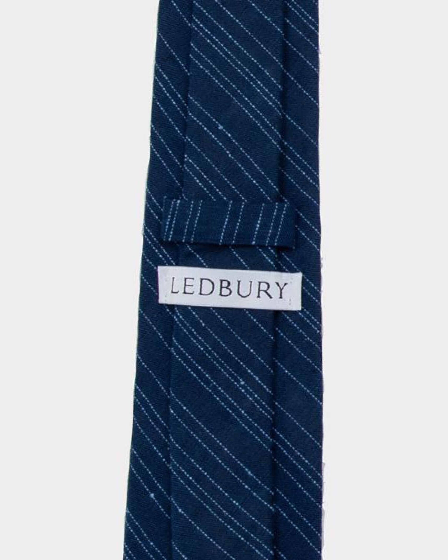 The Blue Carlton Stripe Tie Tie- Ledbury