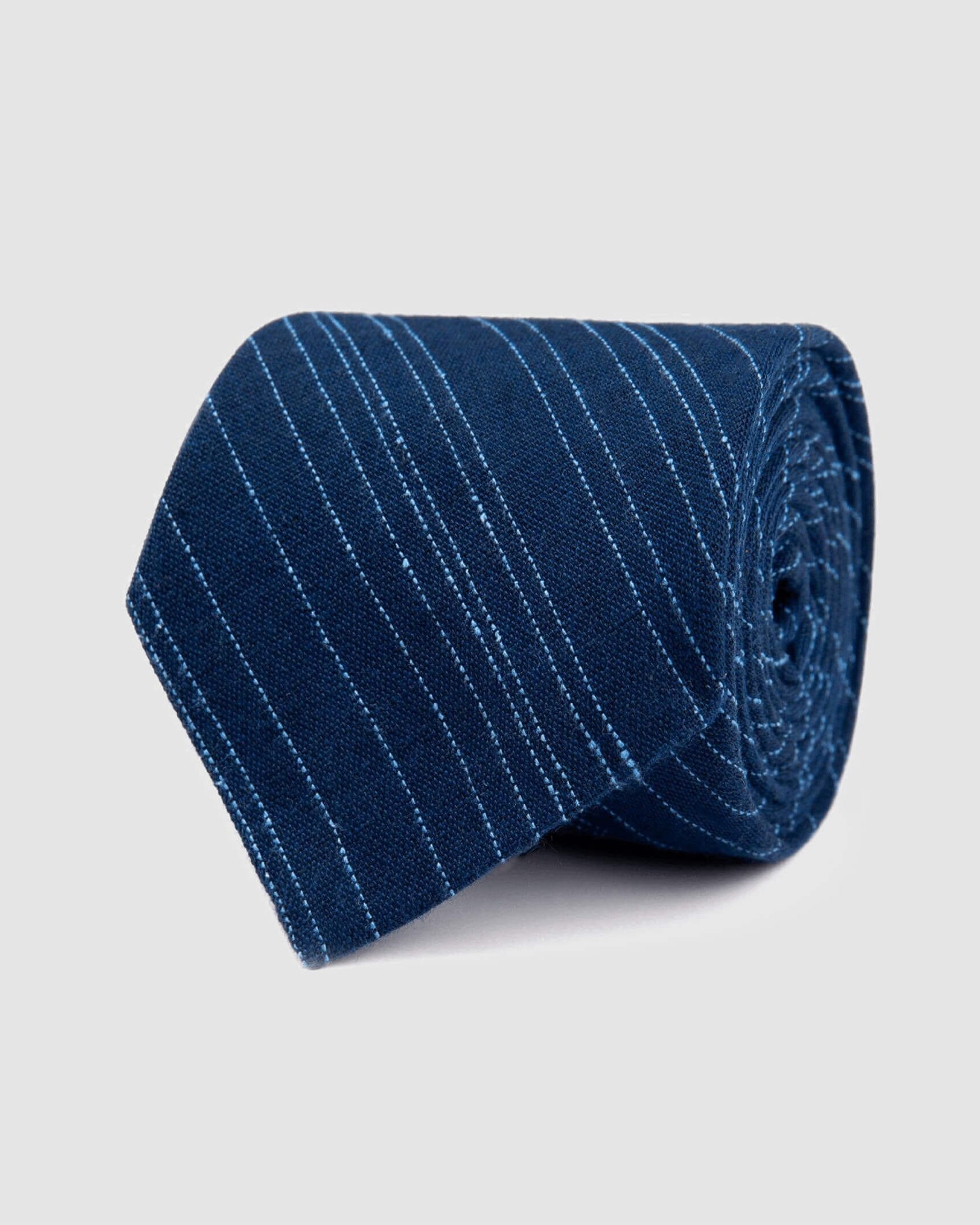 The Blue Carlton Stripe Tie Tie- Ledbury