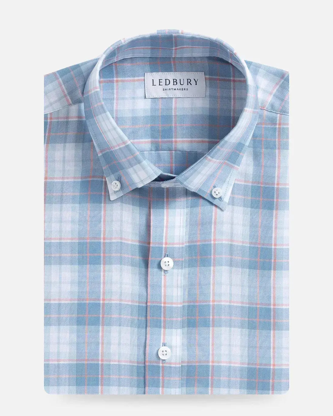 The Blue Mist The Burke Plaid Custom Shirt Custom Casual Shirt- Ledbury