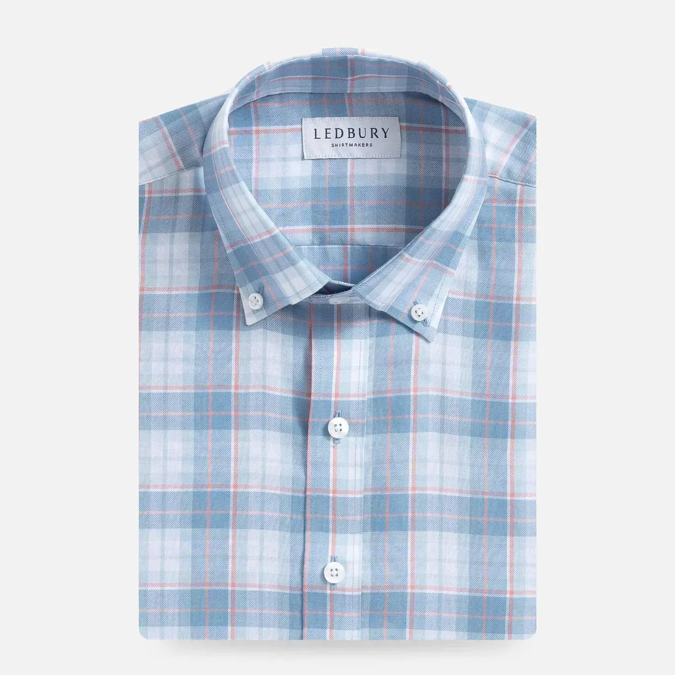 The Blue Mist The Burke Plaid Custom Shirt Custom Casual Shirt- Ledbury