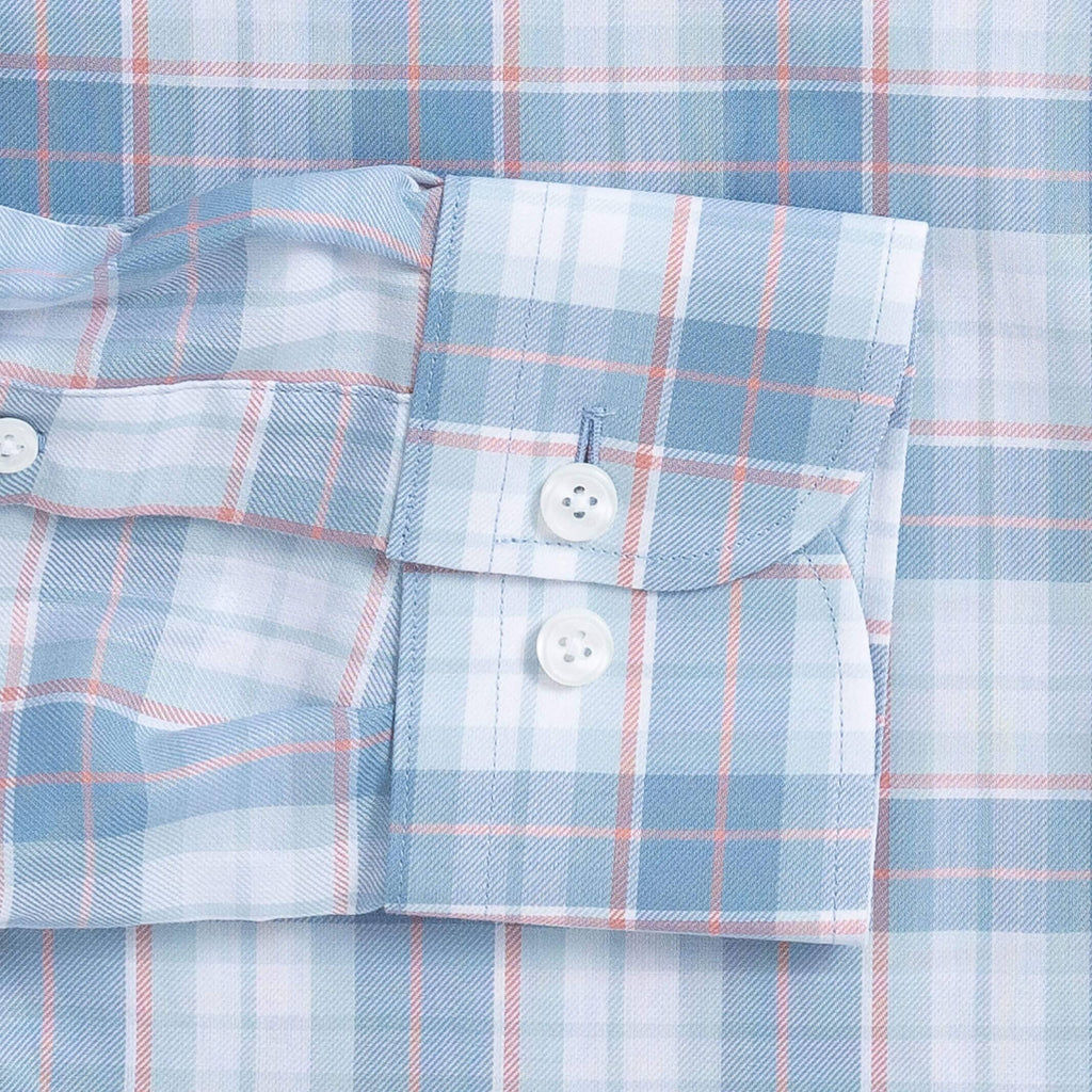 The Blue Mist Burke Plaid Custom Shirt Custom Casual Shirt- Ledbury