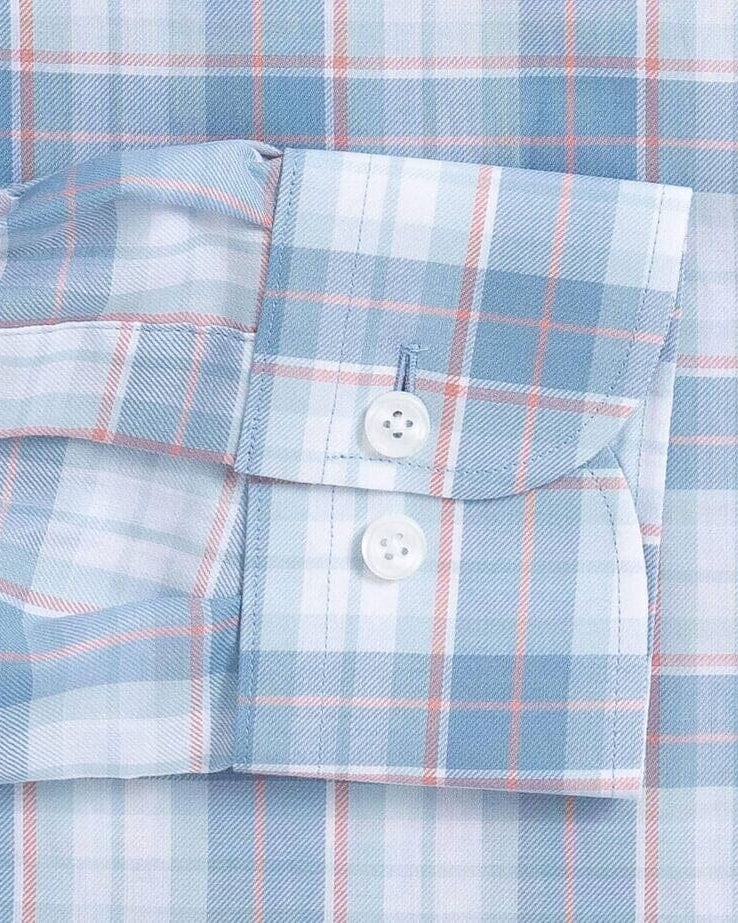 The Blue Mist The Burke Plaid Custom Shirt Custom Casual Shirt- Ledbury