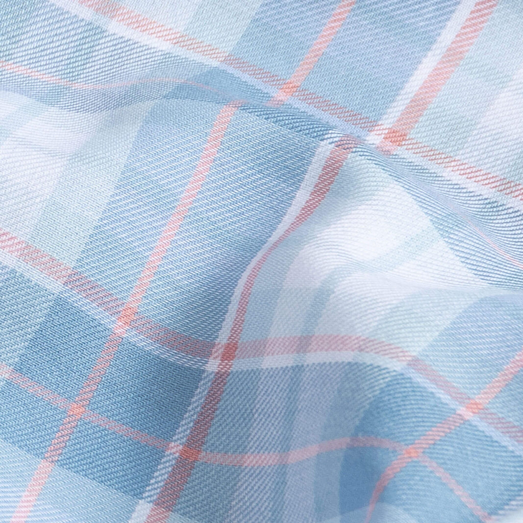 The Blue Mist Burke Plaid Custom Shirt Custom Casual Shirt- Ledbury
