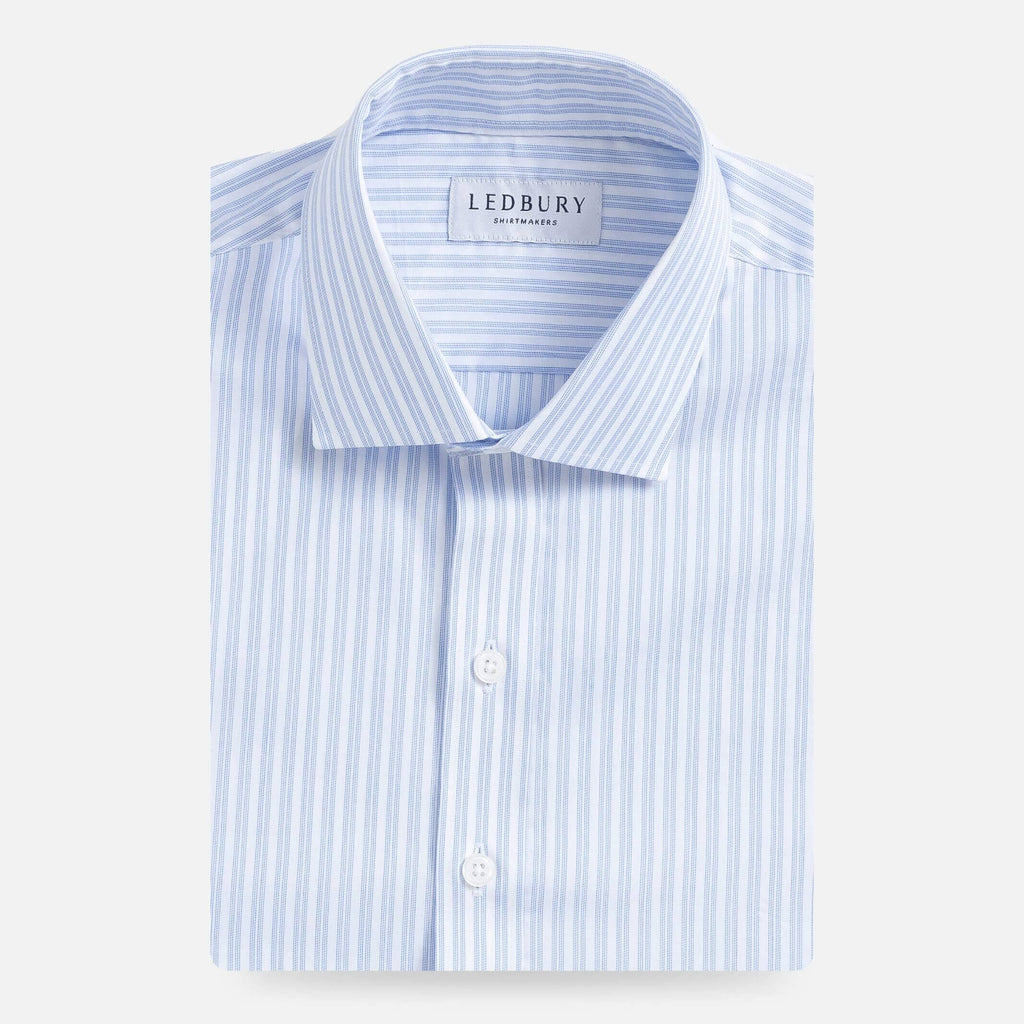 The Blue Pascal Stripe Custom Shirt Custom Dress Shirt- Ledbury