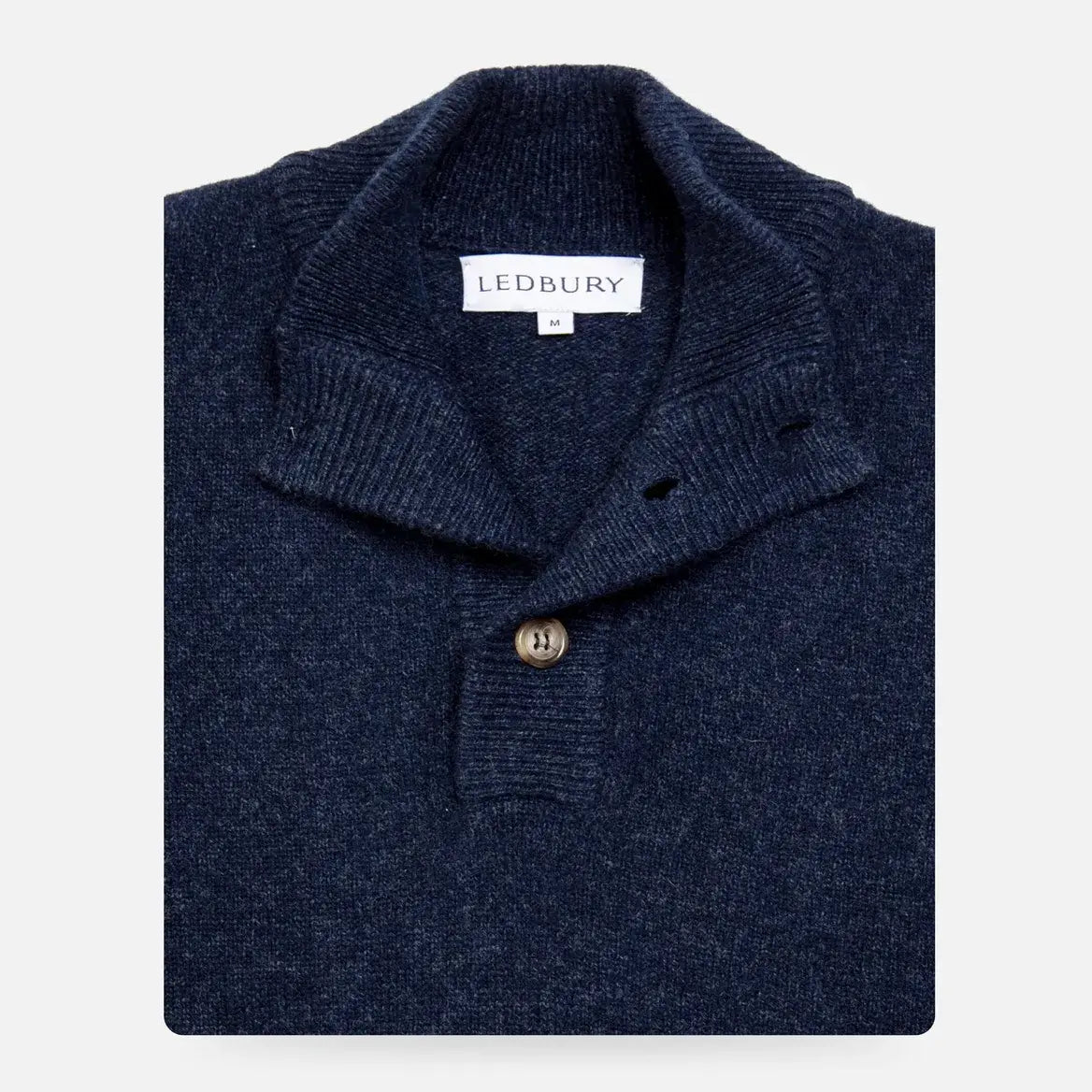 The Navy Heather Brewer Mock Neck Sweater Sweater- Ledbury