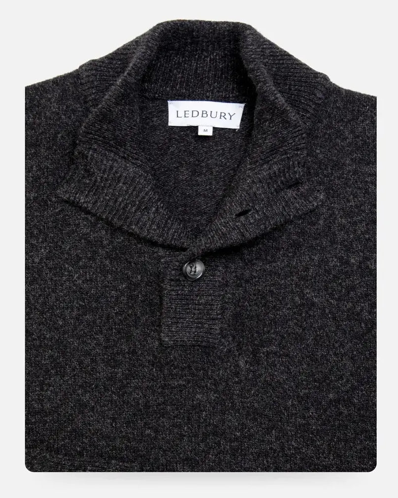 The Dark Grey Brewer Mock Neck Sweater Sweater- Ledbury