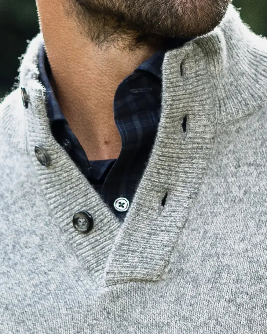 The Smoke Heather Brewer Mock Neck Sweater Sweater- Ledbury