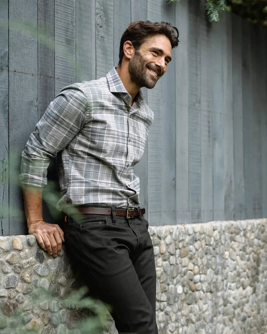 The Light Grey Callisto Plaid Custom Shirt Custom Casual Shirt- Ledbury