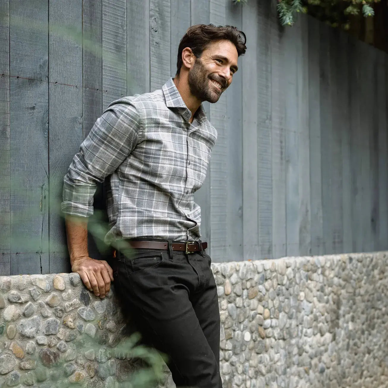 The Light Grey Callisto Plaid Custom Shirt Custom Casual Shirt- Ledbury