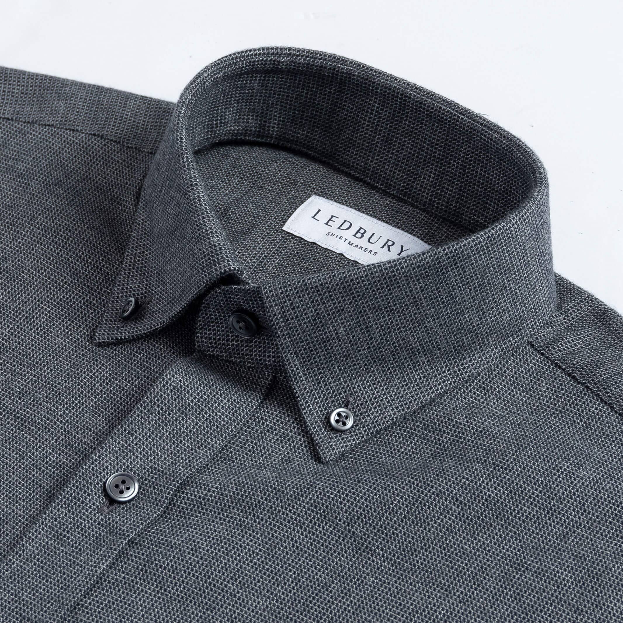 The Charcoal Holmes Flannel Custom Shirt Custom Casual Shirt- Ledbury