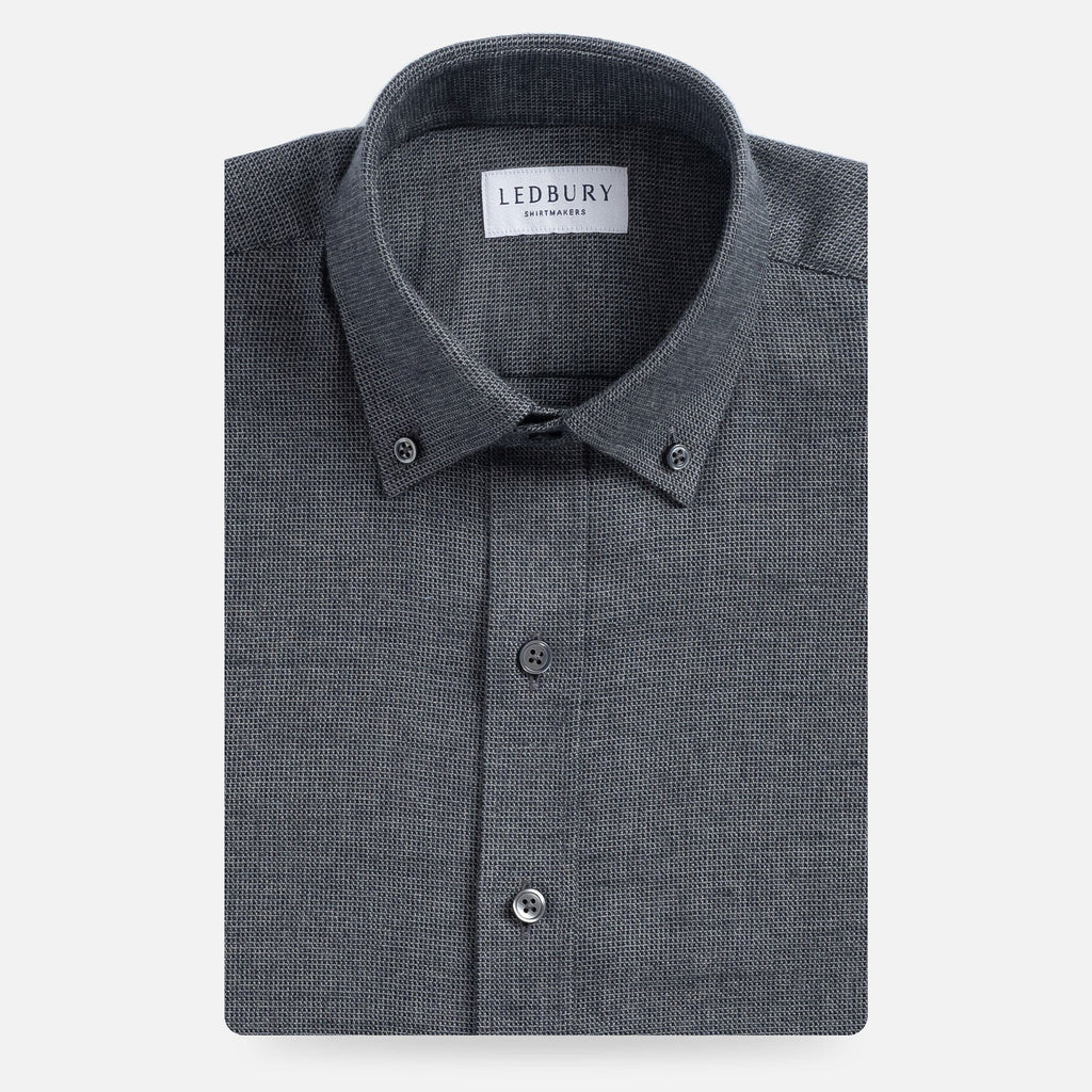 The Charcoal Holmes Flannel Custom Shirt Custom Casual Shirt- Ledbury