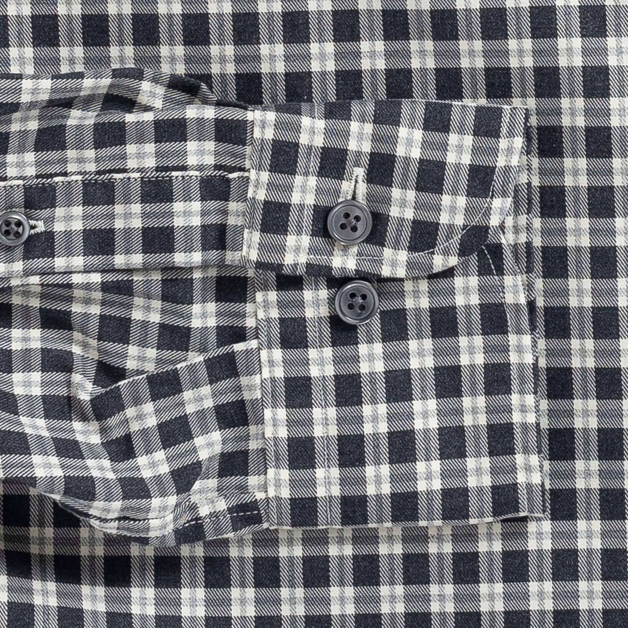 The Charcoal Thomas Mason Hartney Flannel Casual Shirt Casual Shirt- Ledbury