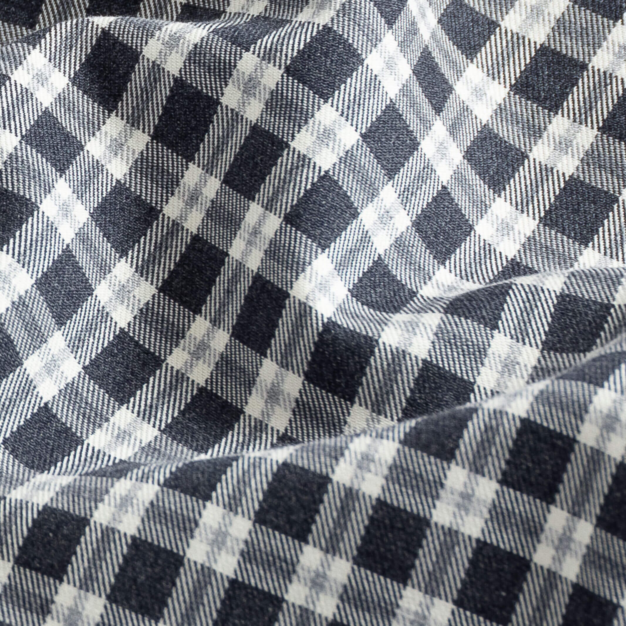 The Charcoal Thomas Mason Hartney Flannel Custom Shirt Custom Casual Shirt- Ledbury