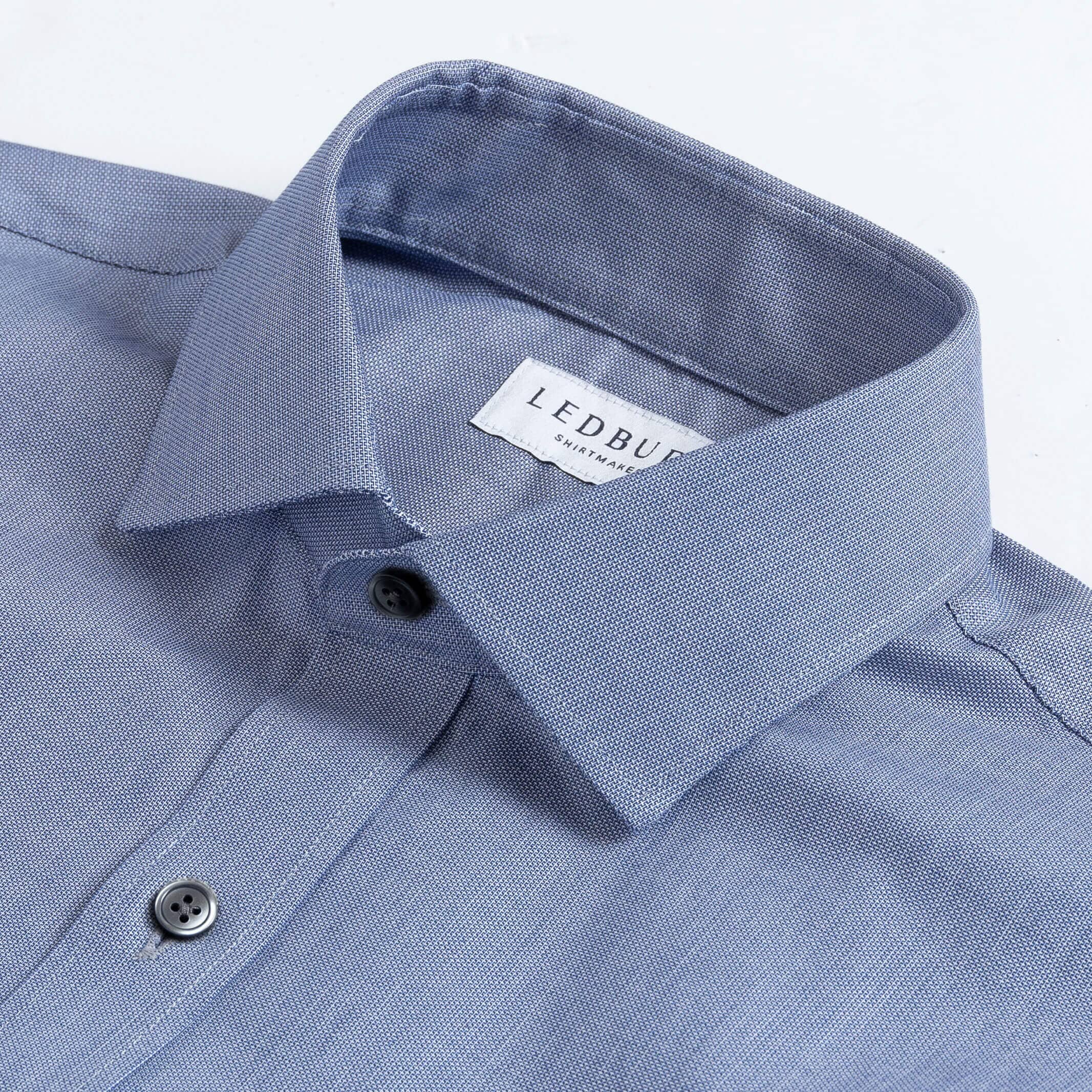 The Deep Blue Linden Dobby Dress Shirt Dress Shirt- Ledbury