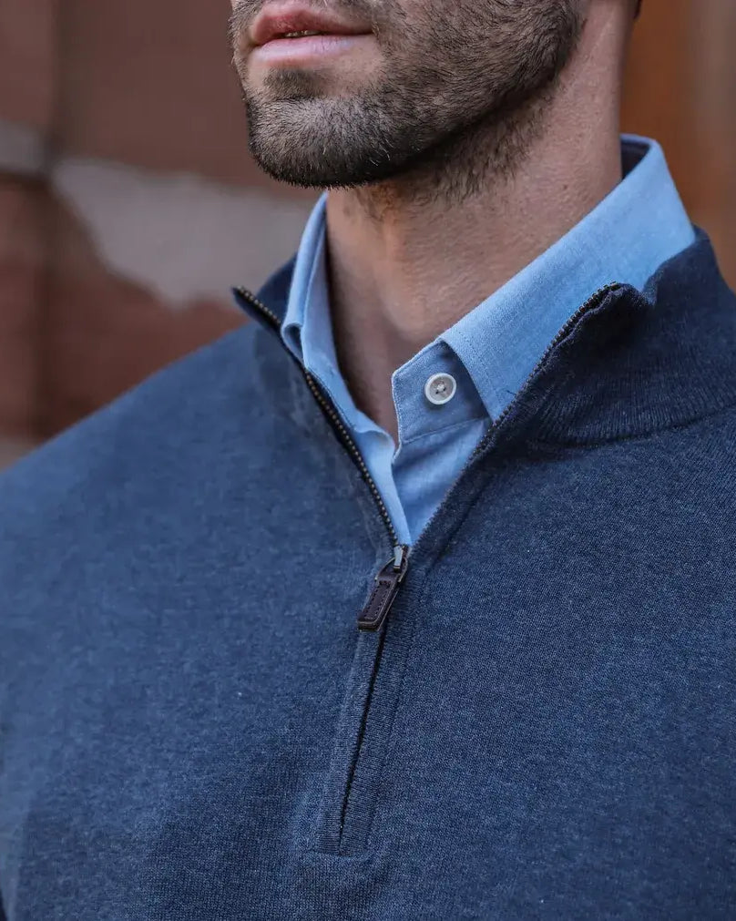 The Cadet Blue Easterley Pullover Sweater Sweater- Ledbury