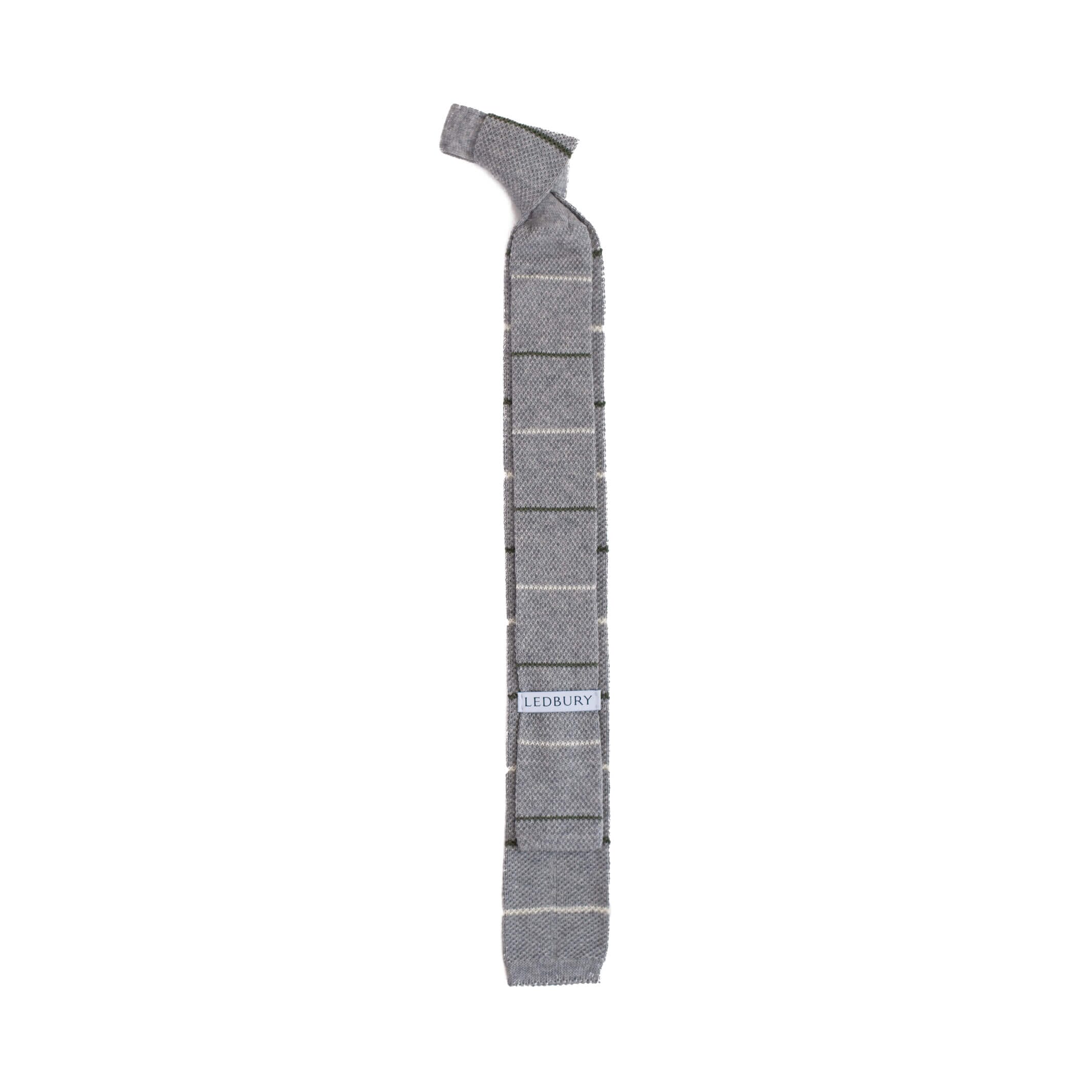 The Grey Heather Knit Tie Tie- Ledbury