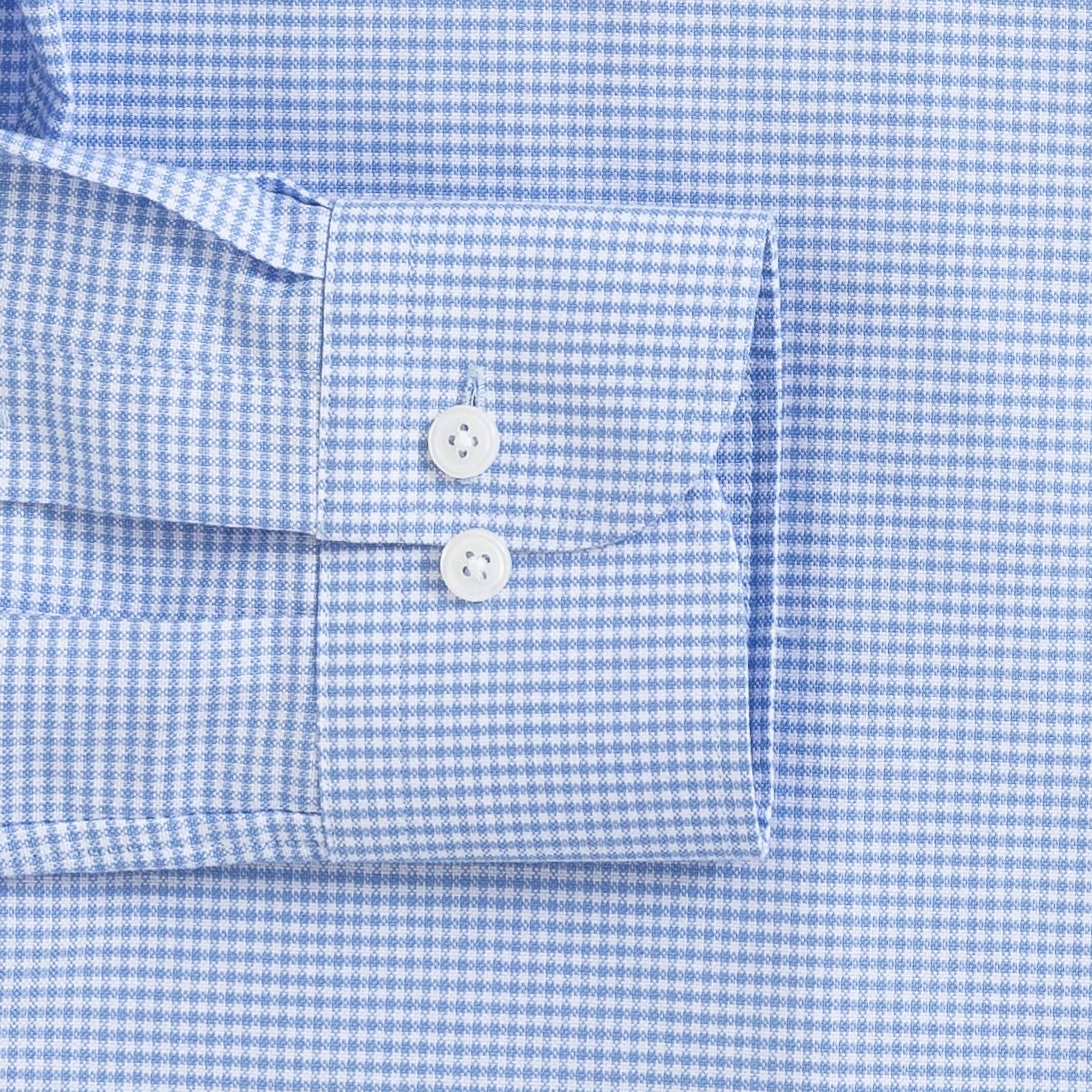 The Blue Hamilton Oxford Gingham Custom Dress Shirt- Ledbury
