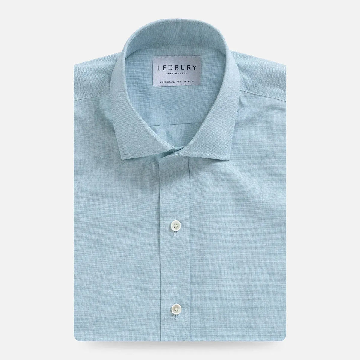 Green Hucks Chambray Custom Dress Shirt | Ledbury