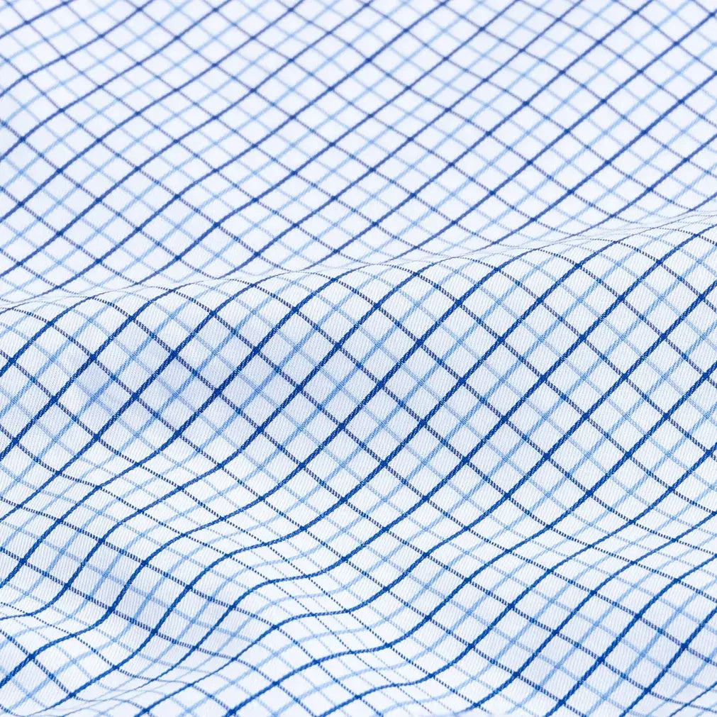 The Blue Hughes Check Custom Shirt Custom Dress Shirt- Ledbury