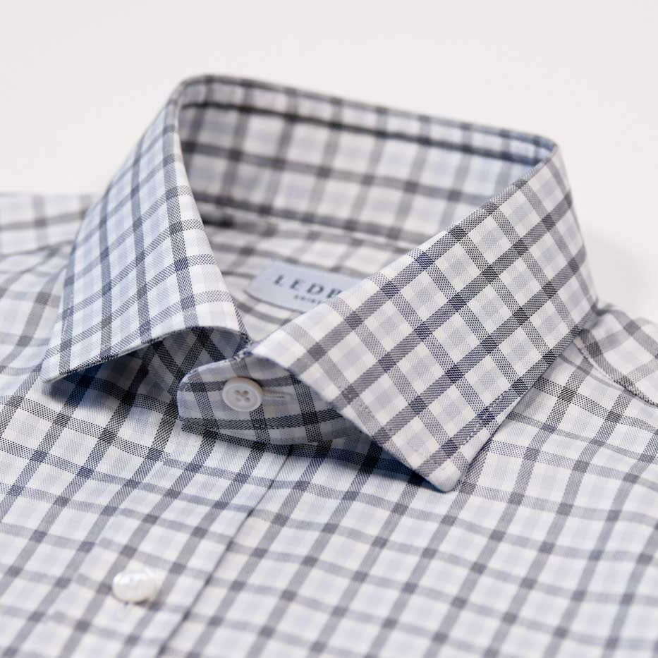 The Grey Huxley Tattersall Dress Shirt Dress Shirt- Ledbury