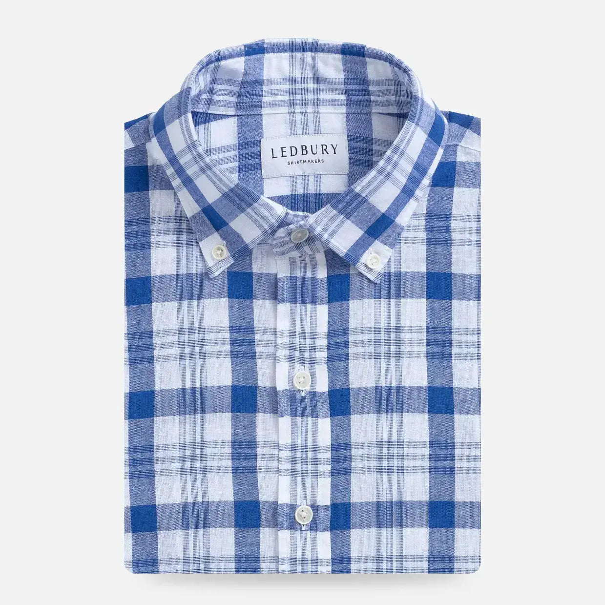 The Blue Joyner Cotton Linen Custom Shirt Custom Casual Shirt- Ledbury