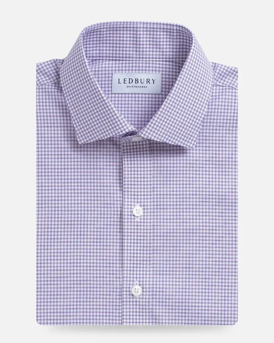The Purple Kent Gingham Custom Shirt Custom Dress Shirt- Ledbury