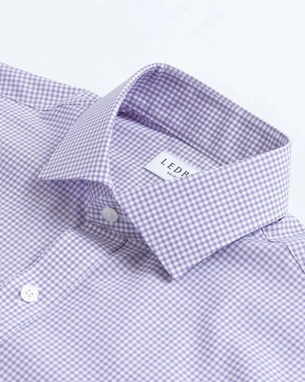 The Purple Kent Gingham Custom Shirt Custom Dress Shirt- Ledbury