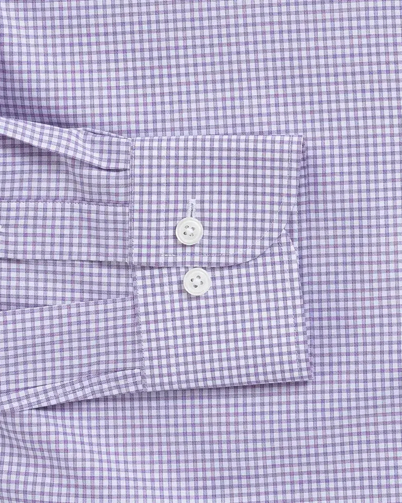 The Purple Kent Gingham Custom Shirt Custom Dress Shirt- Ledbury