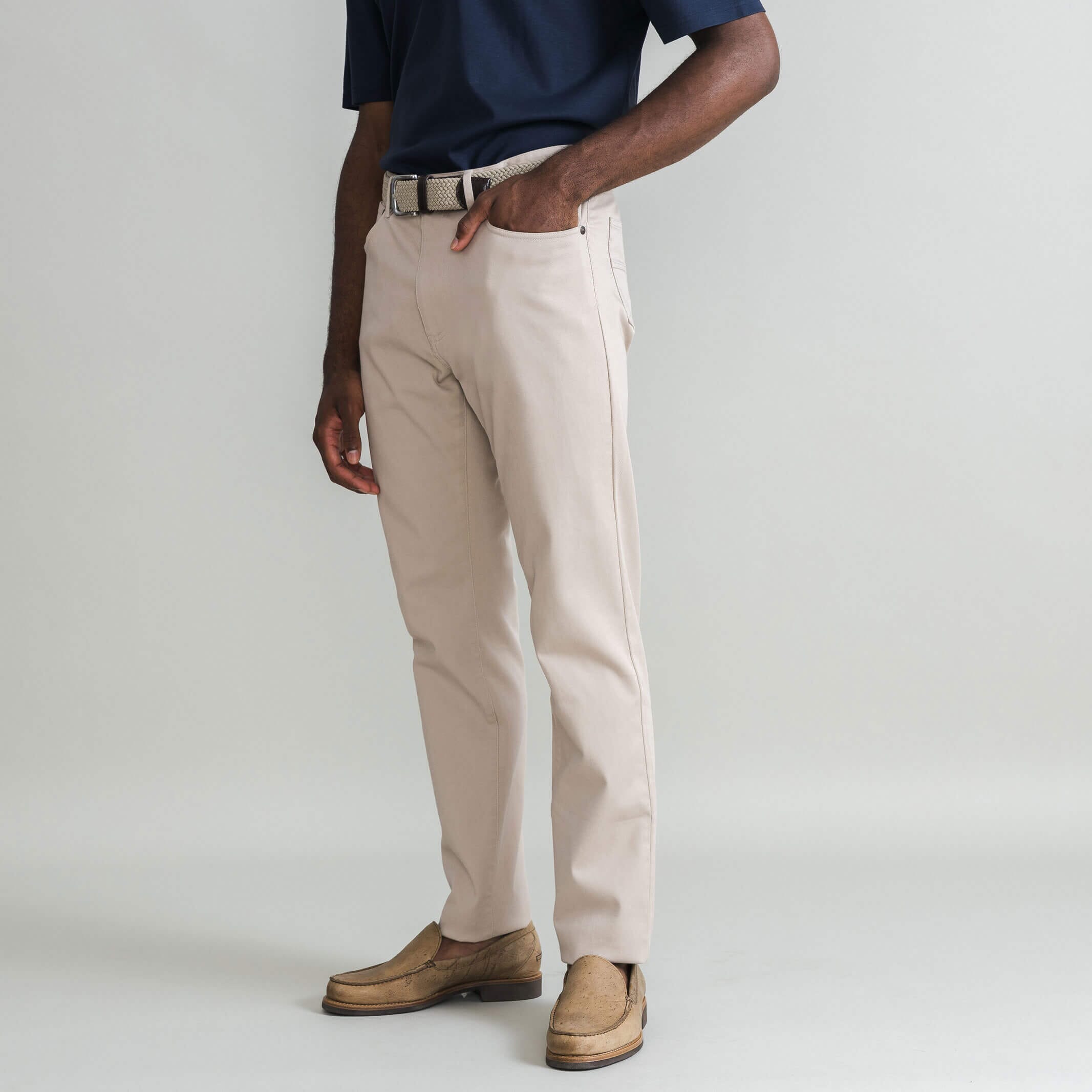 The Khaki Stretch Twill Franklin 5 Pocket Custom Pant Custom Pant- Ledbury