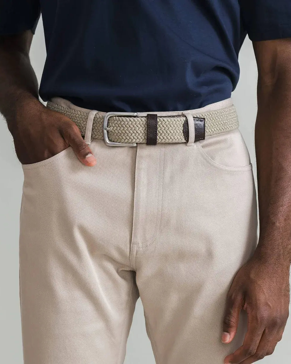 The Khaki Stretch Twill Franklin 5 Pocket Custom Pant Custom Pant- Ledbury