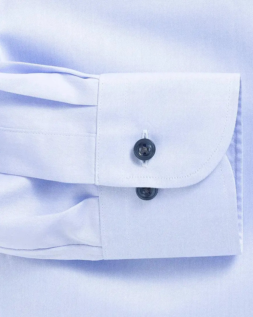 The Blue Madison Fine Twill with Navy Buttons Custom Shirt Custom Dress Shirt- Ledbury