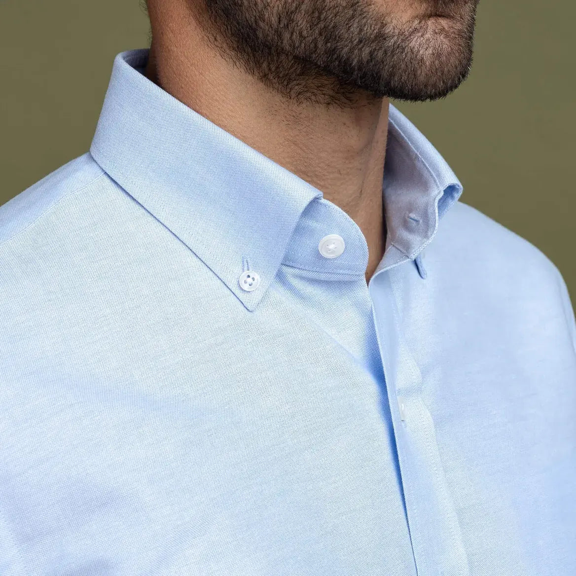 The Light Blue Mayfield Oxford Custom Shirt Custom Dress Shirt- Ledbury