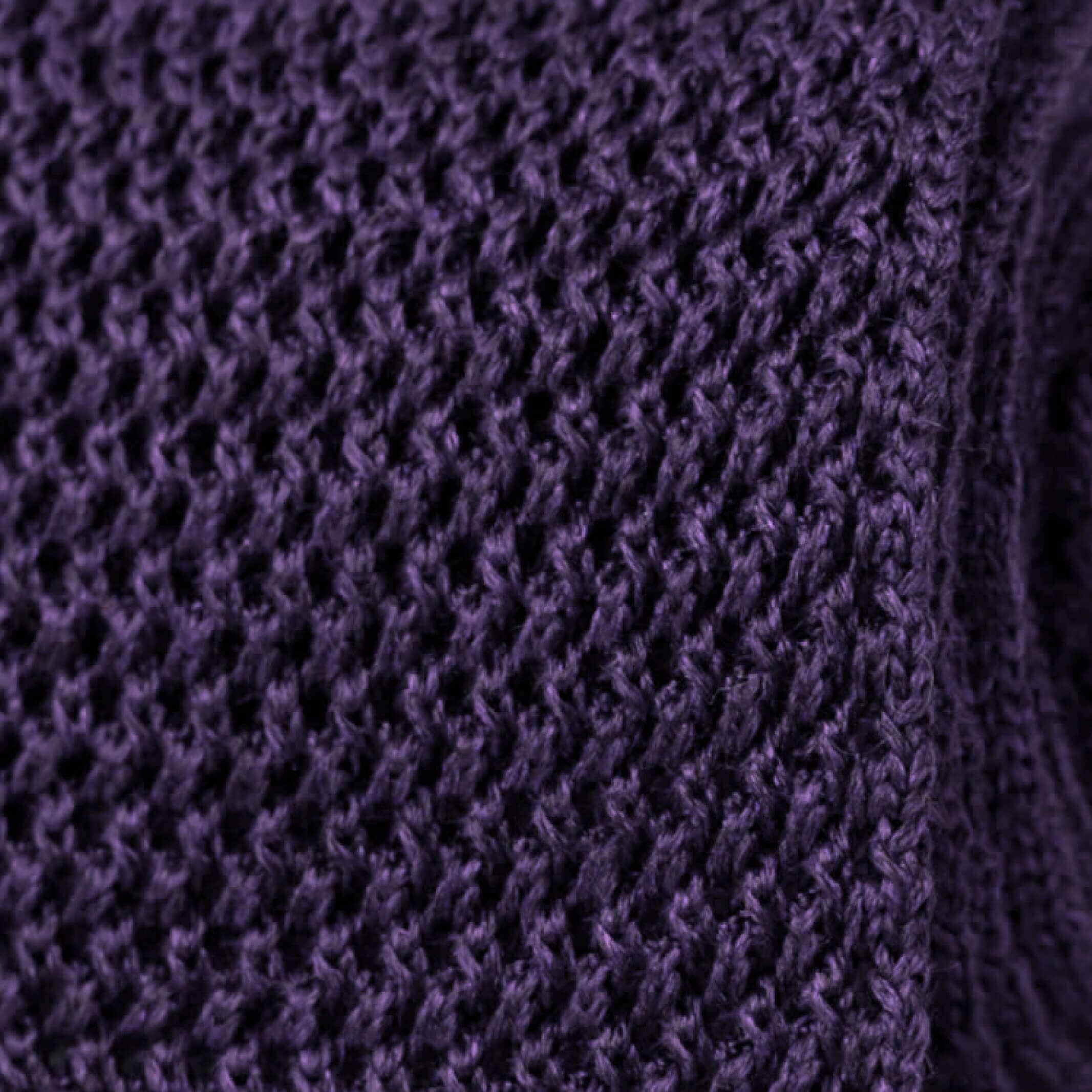 The Purple Harlow Knit Tie Tie- Ledbury