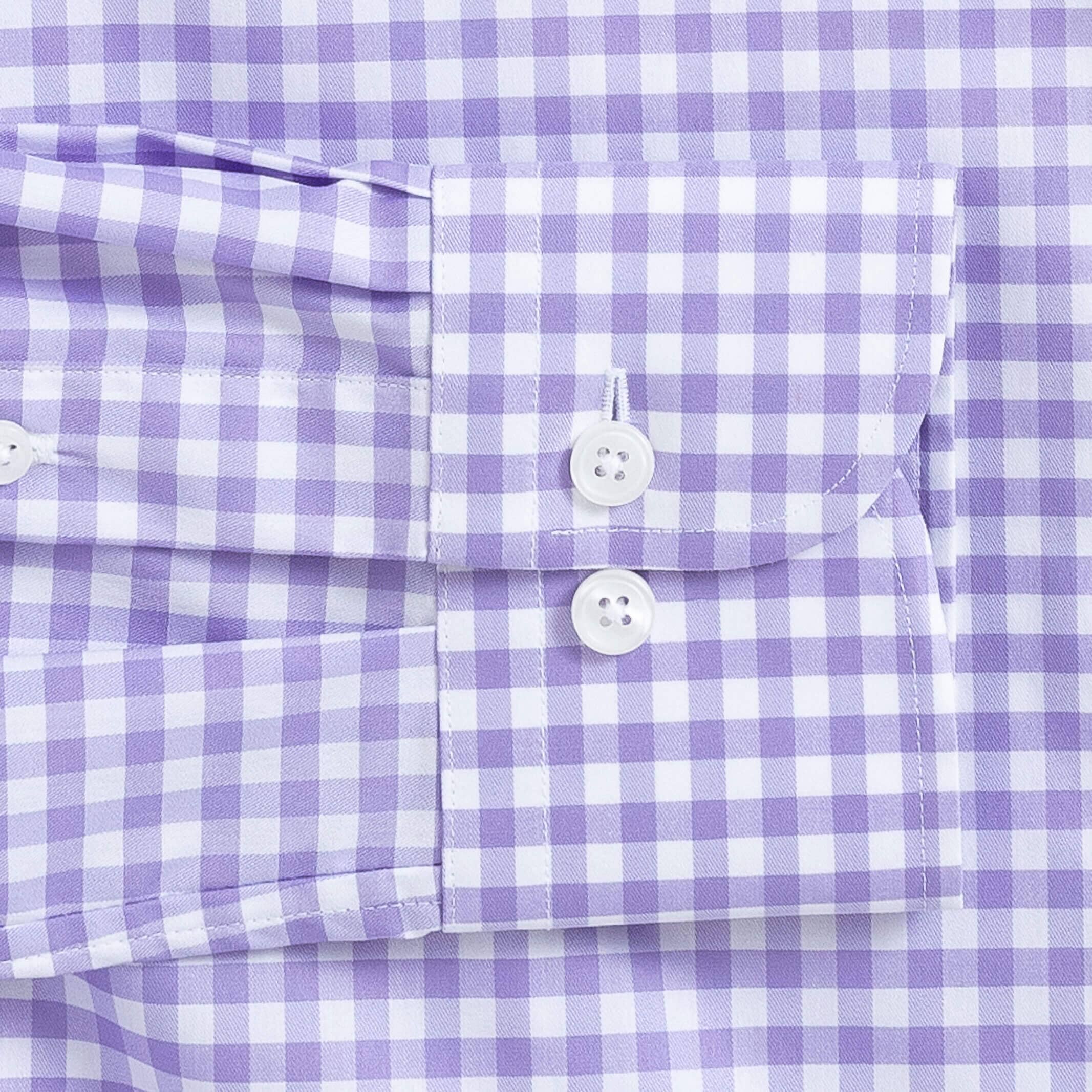The Purple Winslow Gingham Custom Shirt Custom Dress Shirt- Ledbury