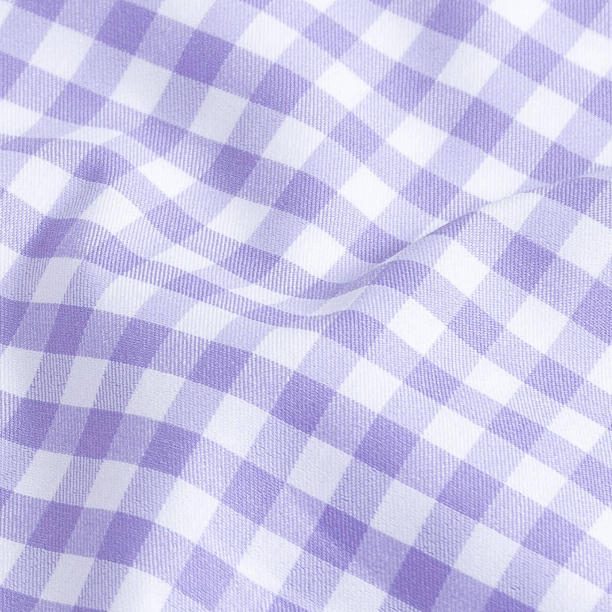 The Purple Winslow Gingham Custom Shirt Custom Dress Shirt- Ledbury