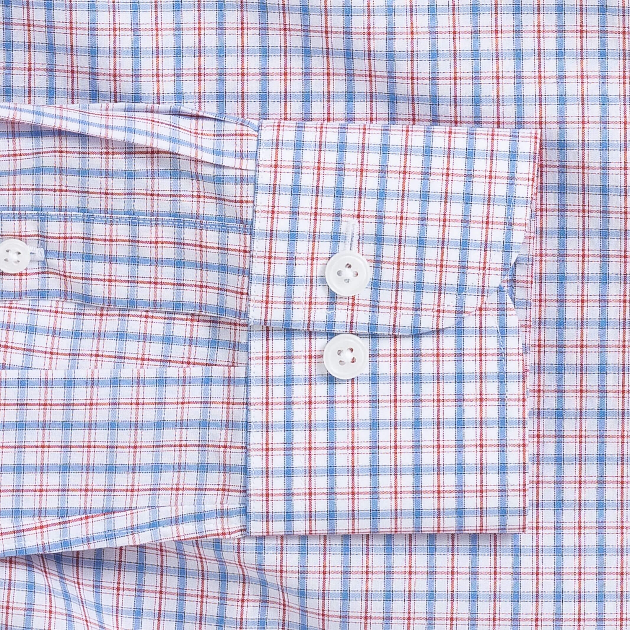 The Red Hallock Check Custom Shirt Custom Dress Shirt- Ledbury