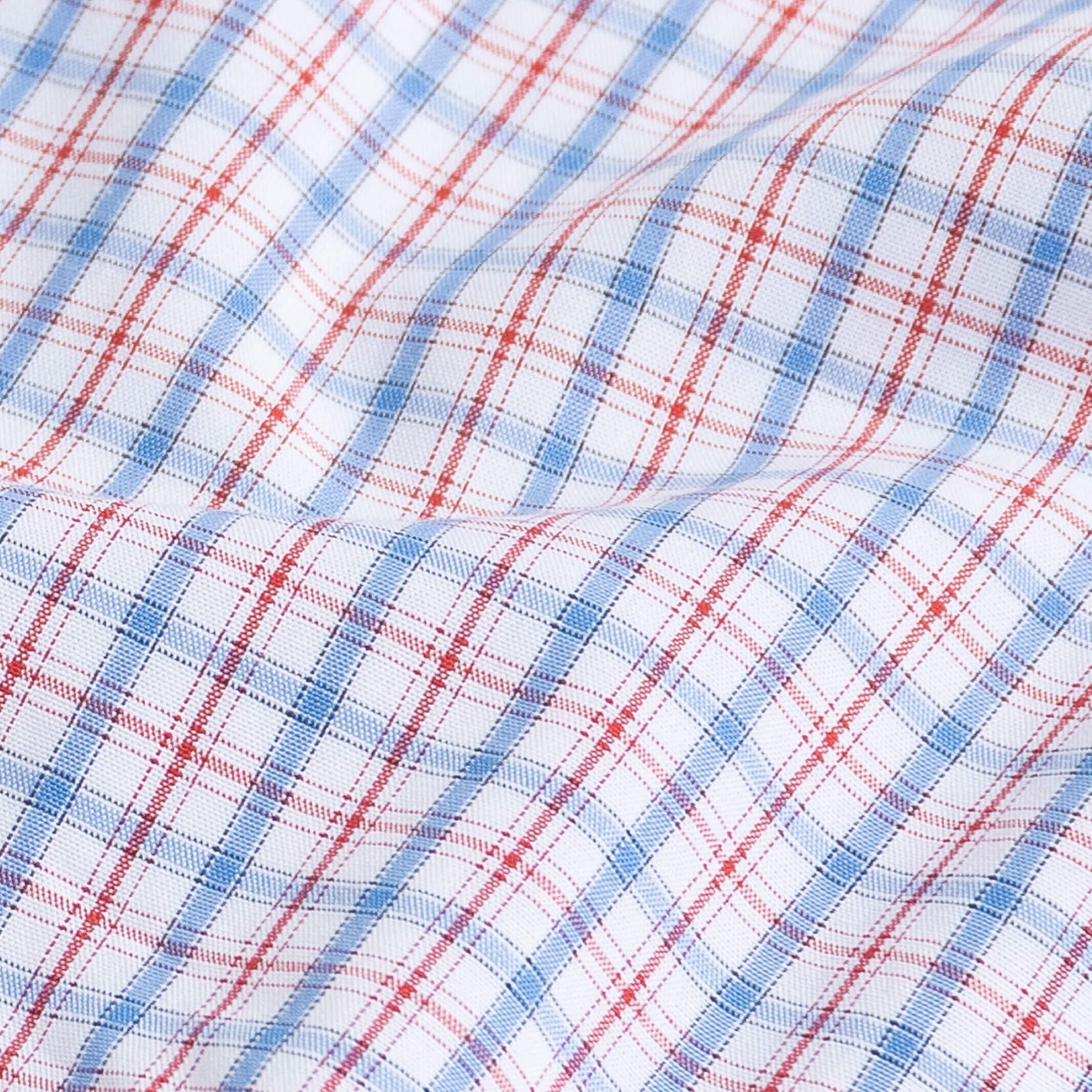 The Red Hallock Check Custom Shirt Custom Dress Shirt- Ledbury