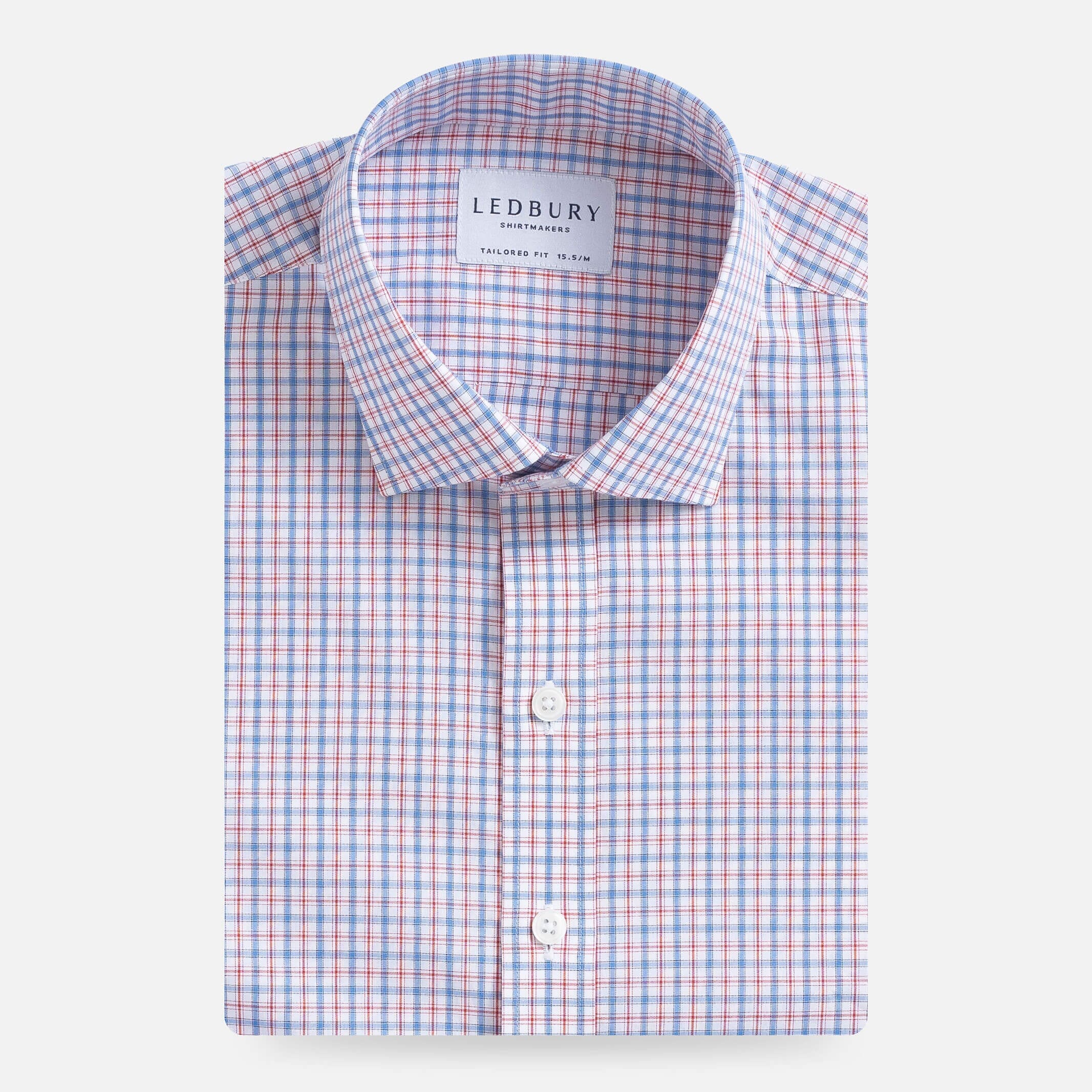 The Red Hallock Check Custom Shirt Custom Dress Shirt- Ledbury