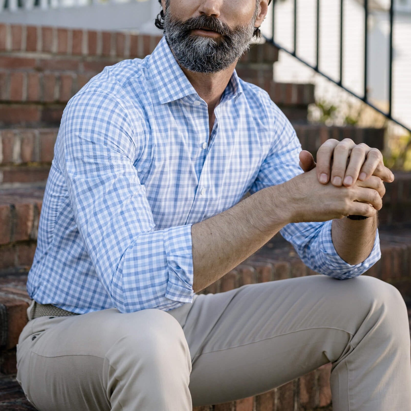 The Blue Rollins Plaid Custom Shirt Custom Dress Shirt- Ledbury