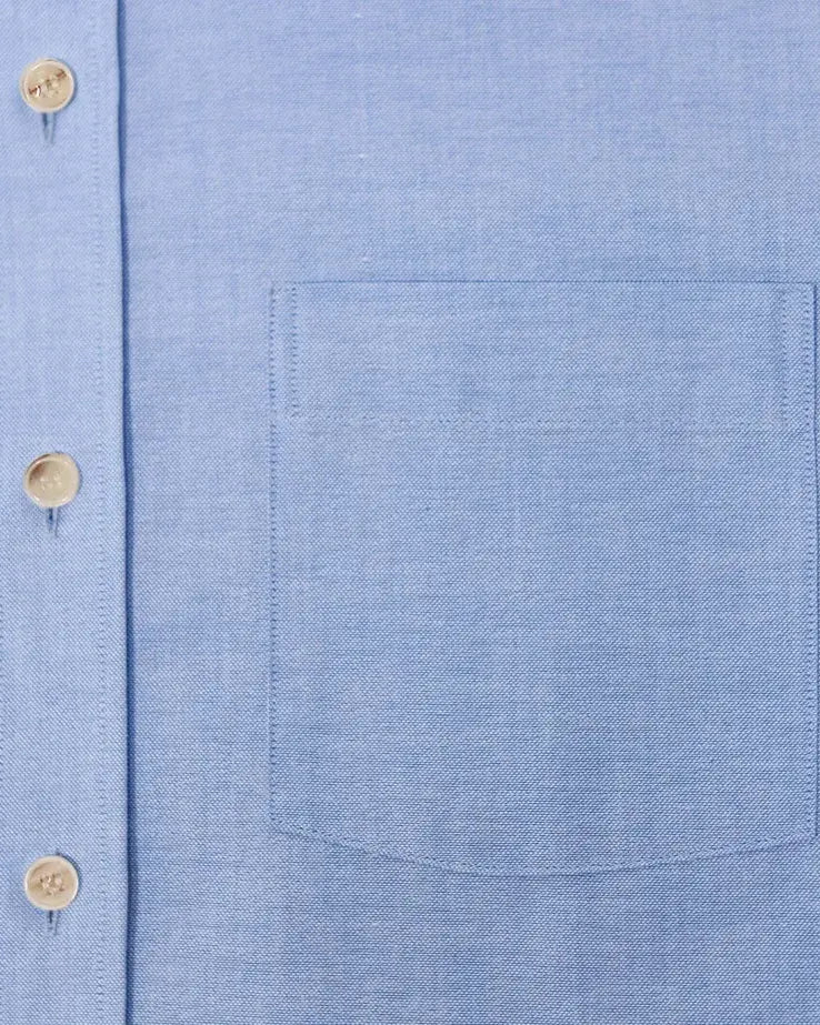 The Light Blue Short Sleeve Mayfield Oxford Custom Shirt Custom Short Sleeve Shirt- Ledbury