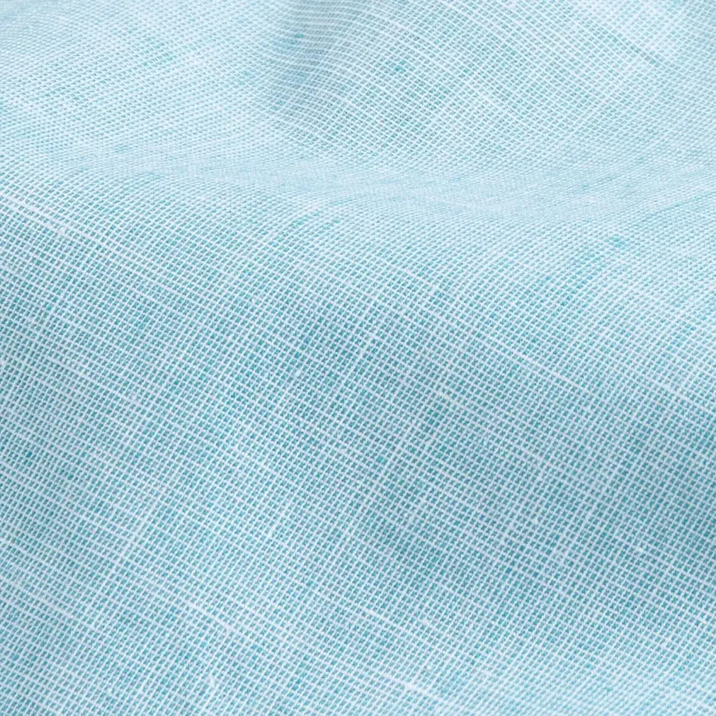 The Sea Green Short Sleeve Barretto Cotton Linen Custom Shirt Custom Short Sleeve Shirt- Ledbury