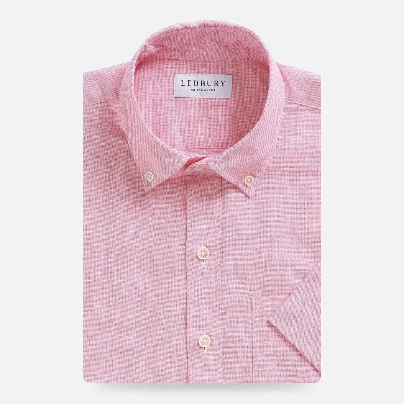 The Watermelon Short Sleeve Barretto Cotton Linen Custom Shirt Custom Short Sleeve Shirt- Ledbury