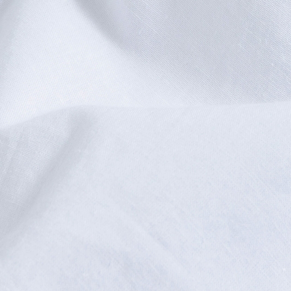 The White Short Sleeve Barretto Cotton Linen Custom Shirt Custom Casual Shirt- Ledbury
