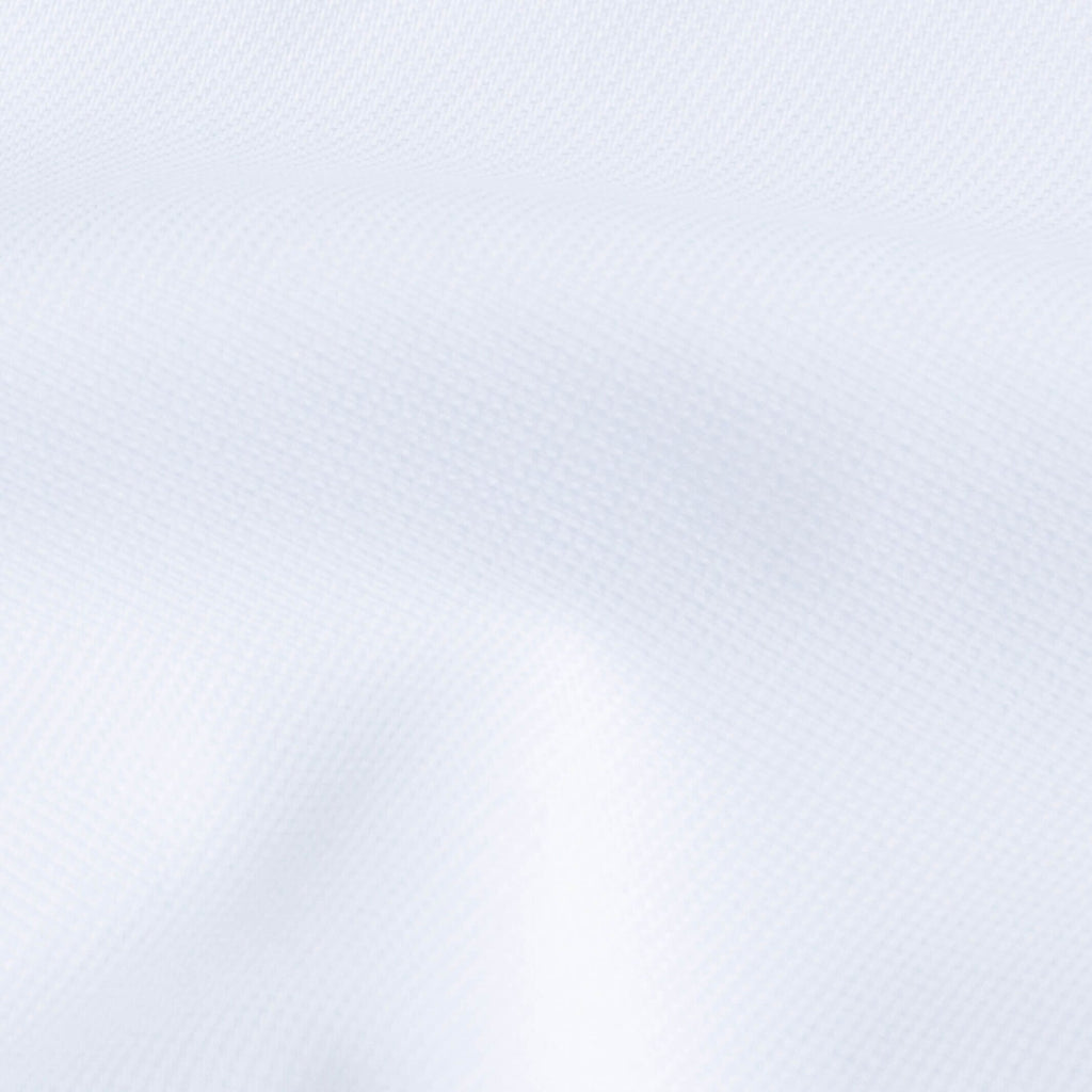 The White Evans Wrinkle Resistant Oxford Custom Shirt Custom Dress Shirt- Ledbury